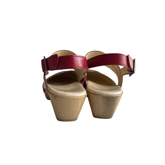 Dansko Women's Kristy Clog Sandals in Red Leather Size 37 - Picture 5 of 8